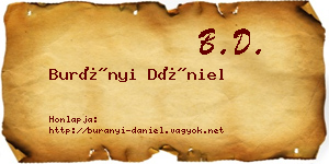 Burányi Dániel névjegykártya